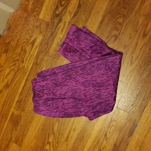 Purple Pink Adidas Capris Sz Lrg